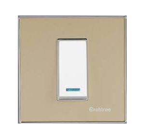 Crabtree Murano Camel Gold 8 M (S) Azure Cover Plate, ACMPGOLV08