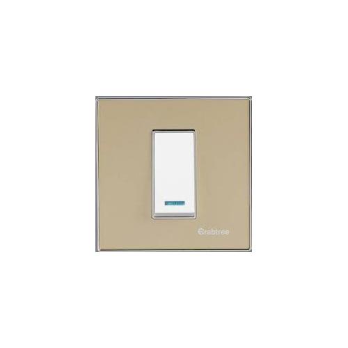 Crabtree Murano Camel Gold 8 M (H) Azure Cover Plate, ACMPGOLH08