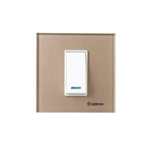 Crabtree Murano Stone Beige 8 M (S) Glassique Cover Plate, ACMPGCLS08
