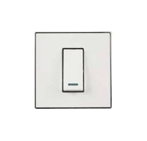 Crabtree Murano Artic White 8 M (S) Glassique Cover Plate, ACMPGCWS08