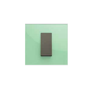 Crabtree Athena 8 M (H) Somber Green Glass Cover Plate, ACNPGONH08