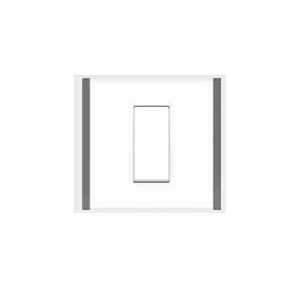 Crabtree Athena 18 M Moderna Chalk White with Grey Trim PC Combined Plates, ACNPLAWV18