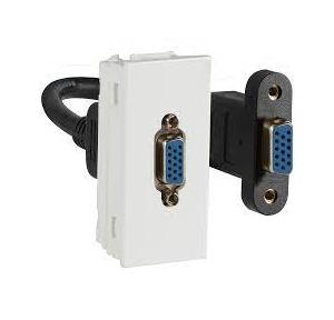 Crabtree Athena 1 M Chalk White VGA Data Socket, ACAKXXW062