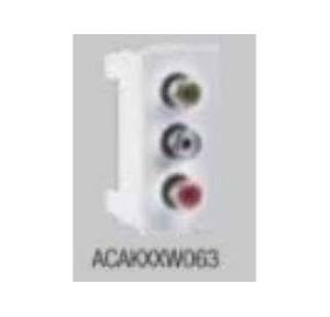 Crabtree Athena 1 M Chalk White RCA Socket, ACAKXXW063