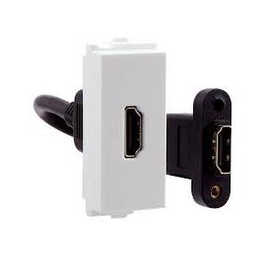 Crabtree Athena 1 M Chalk White HDMI Data Socket, ACAKXXW061