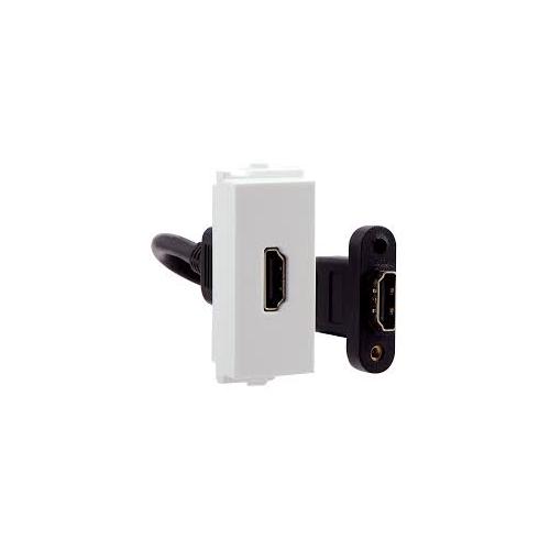 Crabtree Athena 1 M Chalk White HDMI Data Socket, ACAKXXW061