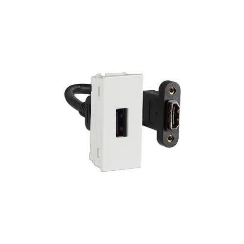 Crabtree Verona Triple 1 M RCA Socket for Data Transmission, ACVKXXW063