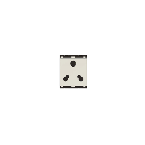 Norisys Cube 16A 2 Moudle 3Pin Socket, White, C5332.01