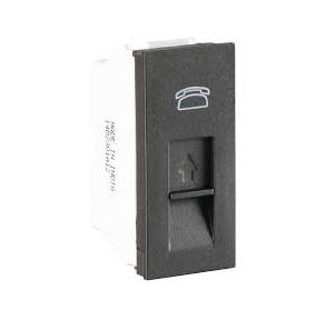 Crabtree Smarth 6 A Universal Glossy Black Socket,ACSKUXB133