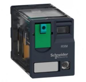 Schneider 120V AC 2 Change Over 12 AMP Contact Rating Zelio RXM Miniature Plug In Relay, RXM2AB1F7