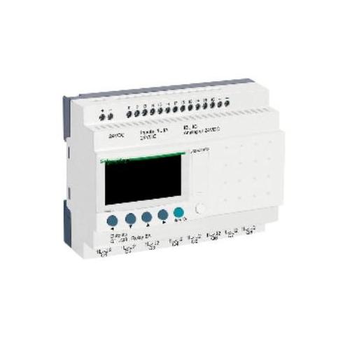 Schneider 100-240V AC Zelio Logic Module - 26 I O, RLY - With Clock - With Display, SR3B261FU