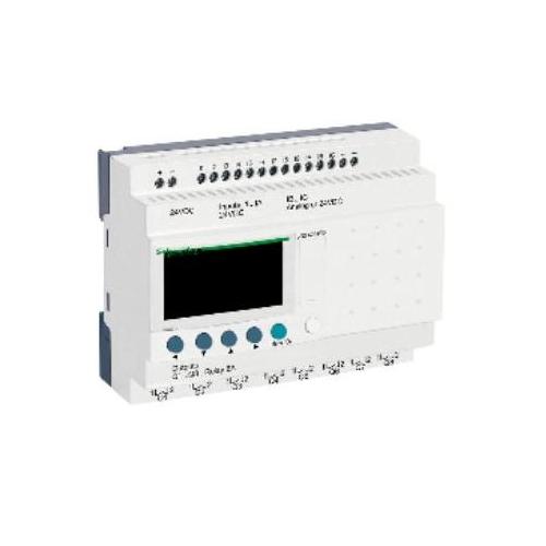 Schneider 100-240V AC Zelio Logic Module - 20 I O, RLY - w/o Clock With Display, SR2A201FU
