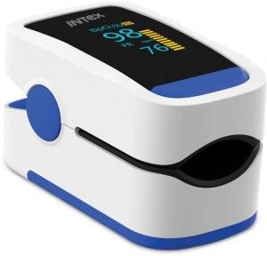 Intex  Pulse Oximeter with Oxygen Saturation Monitor, Heart Rate and SpO2 Levels Oxygen Meter with LED Display White
