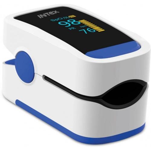 Intex  Pulse Oximeter with Oxygen Saturation Monitor, Heart Rate and SpO2 Levels Oxygen Meter with LED Display White