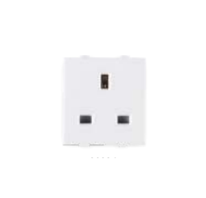 GreatWhite Fiana 13A 2 Pin Flat Socket, 20236