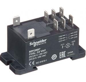 Schneider 24V AC Change Over 30 AMPS Contact Rating RPF Power Relays, RPF2BB7