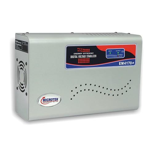 Microtek EM4170+ Automatic Voltage Stabilizer For AC Up to 1.5 Ton (170V-270V), Metallic Grey, Wall Mounted