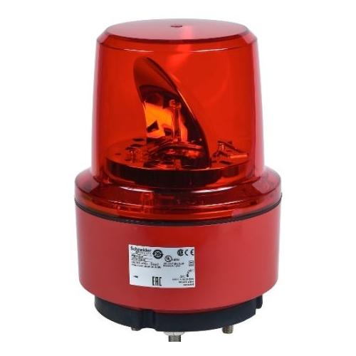 Schneider 130-120V AC DC Rotating Mirror Beacon w/o Buzzer Red, XVR13M04L