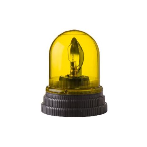 Schneider 70W 24V AC DC Rotating Mirror Beacon, Yellow, XVR1B98