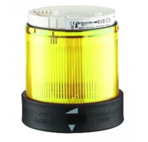 Schneider 230V AC XVB-C Illuminated Lens Unit Yellow, XVBC2M8