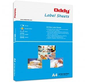 Oddy Self Adhesive Label Sticker A4 ST-1 (Pack of 100 Sheets)