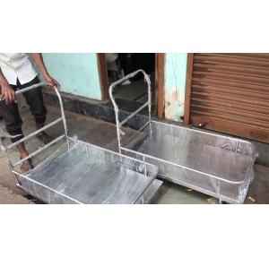 SS-304 Platform Trolley, Size - 3x2 Feet, Capacity - 350 kg, Shape - Rectangle, Wheel Size - 4 inch