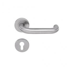 Dorma Pure 8100 Lever Handle With 6501 Roses, 6612 Escutcheons, 8mm Spindle With Fixing Screws For Door Thickness 35-55 mm