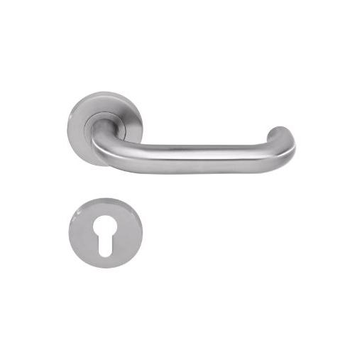 Dorma Pure 8100 Lever Handle With 6501 Roses, 6612 Escutcheons, 8mm Spindle With Fixing Screws For Door Thickness 35-55 mm