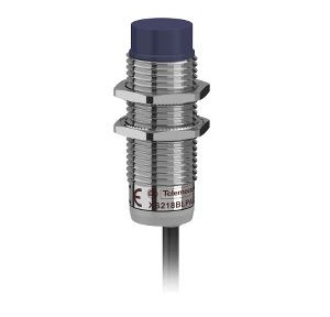 Schneider 8mm M18 1 NO PNP Three Wire Metal 12-24V DC Non Flush Mountable Threaded Inductive Sensor, XS218BLPAL5