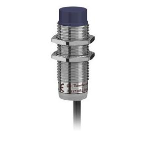 Schneider 8mm M18 1 NO NPN Three Wire Metal 12-24V DC Non Flush Mountable Threaded Inductive Sensor, XS218BLNAL2