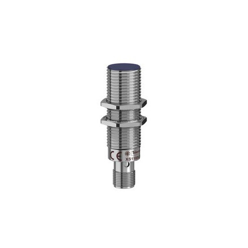 Schneider 5mm M18 1 NO NPN Three Wire Metal 12-24V DC Flush Mountable Threaded Inductive Sensor, XS118BLNAM12