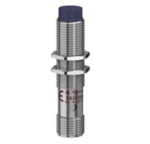 Schneider 4mm M12 1 NO PNP Three Wire Metal 12-24V DC Non Flush Mountable Threaded Inductive Sensor, XS212BLPAM12