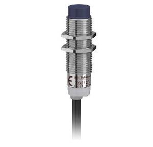 Schneider 4mm M12 1 NO PNP Three Wire Metal 12-24V DC Non Flush Mountable Threaded Inductive Sensor, XS212BLPAL5