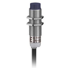 Schneider 4mm M12 1 NO PNP Three Wire Metal 12-24V DC Non Flush Mountable Threaded Inductive Sensor, XS212BLPAL2