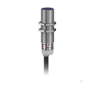 Schneider 2mm M12 1 NO PNP Three Wire Metal 12-24V DC Flush Mountable Threaded Inductive Sensor, XS112BLPAL2