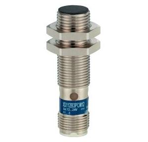 Schneider 2mm M12 1 NO NPN Three Wire Metal 12-24V DC Flush Mountable Threaded Inductive Sensor, XS112BLNAL2