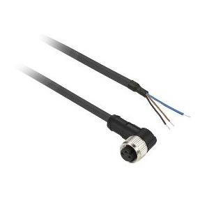 Schneider Osisense 4A M8, 3 Pins Elbowed PUR Pre-wired Connector, Length : 5m, XZCP0666L5
