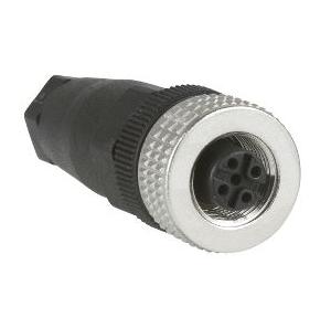 Schneider Osisense M12, 4 Pin Straight Female Connector, XZCC12FDM40B