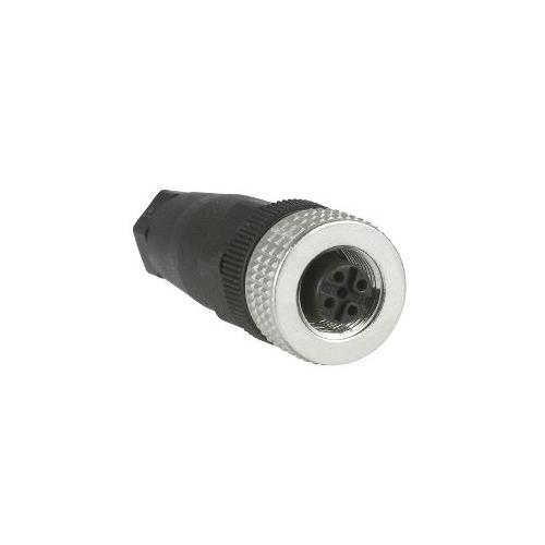 Schneider Osisense M12, 4 Pin Straight Female Connector, XZCC12FDM40B