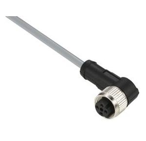 Schneider Osisense 3A M12, 4 Pins Elbowed PVC Pre-wired Connector, Length : 5m, XZCPV1241L5