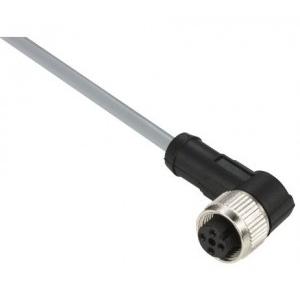 Schneider Osisense 3A M12, 4 Pins Elbowed PVC Pre-wired Connector, Length : 2m, XZCPV1241L2