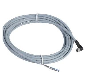 Schneider Osisense 3A M8, 4 Pins Elbowed PVC Pre-wired Connector, Length : 5m, XZCPV1041L5