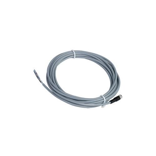 Schneider Osisense 3A M8, 4 Pins Straight PVC Pre-wired Connector, Length : 5m, XZCPV0941L5