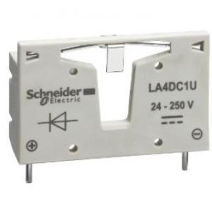 Schneider TeSys D 12-250V DC Coil Suppressor Module For LC1D12...D25 (4P), LA4DC1U