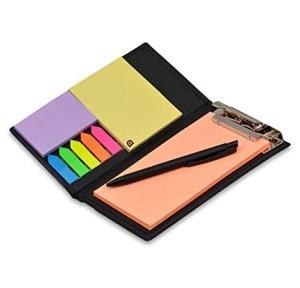 Memo Book With Sticky Notes & Clip Holder With Pen For Gifting