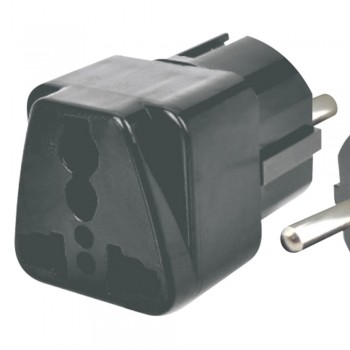 Maxcart 16A Universal Conversion Travel Plug Adapter Suitable For Germany, France, Europe (Black)