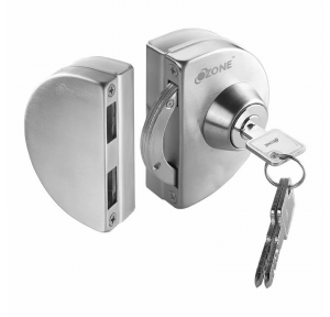 Ozone Lock Set OPL-4A/4B-N-S STD SSS For Glass Door With Strike Box No Cut-Out required