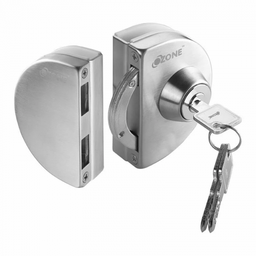 Ozone Lock Set OPL-4A/4B-N-S STD SSS For Glass Door With Strike Box No Cut-Out required