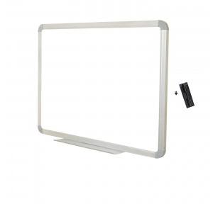 Non Magnetic White Board With MS Powder Coated Black, 3x3 Ft