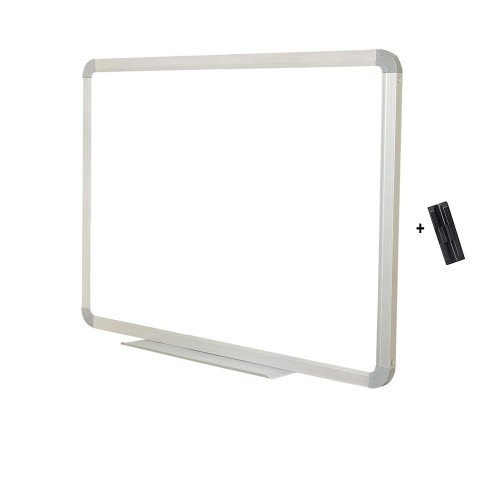 Non Magnetic White Board With MS Powder Coated Black, 3x3 Ft